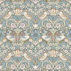 Clarke & Clarke Wedgwood Strawberry Thief Slate & Blush Smooth Wallpaper -Hammerite Shop clarke clarke wedgwood strawberry thief slate blush smooth wallpaper5060040048207 02c bq