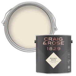 Craig & Rose 1829 Regency White Chalky Emulsion Paint, 2.5L