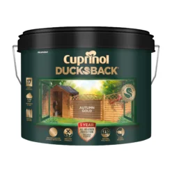 Cuprinol 5 Year Ducksback Autumn Gold Fence & Shed Treatment, 9L 8 Cuprinol 5 Year Ducksback Autumn Gold Fence & Shed Treatment, 9L -Hammerite Shop cuprinol 5 year ducksback autumn gold fence shed treatment 9l5010212549162 04c