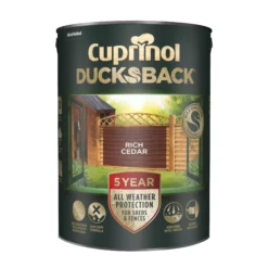 Cuprinol 5 Year Ducksback Rich Cedar Fence & Shed Treatment, 5L -Hammerite Shop cuprinol 5 year ducksback rich cedar fence shed treatment 5l5010368017348 04c bq