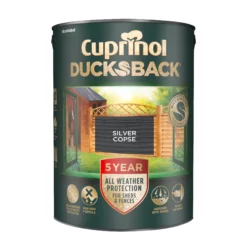 Cuprinol 5 Year Ducksback Silver Copse Matt Fence & Shed Treatment, 5L -Hammerite Shop cuprinol 5 year ducksback silver copse matt fence shed treatment 5l5010212545706 04c bq