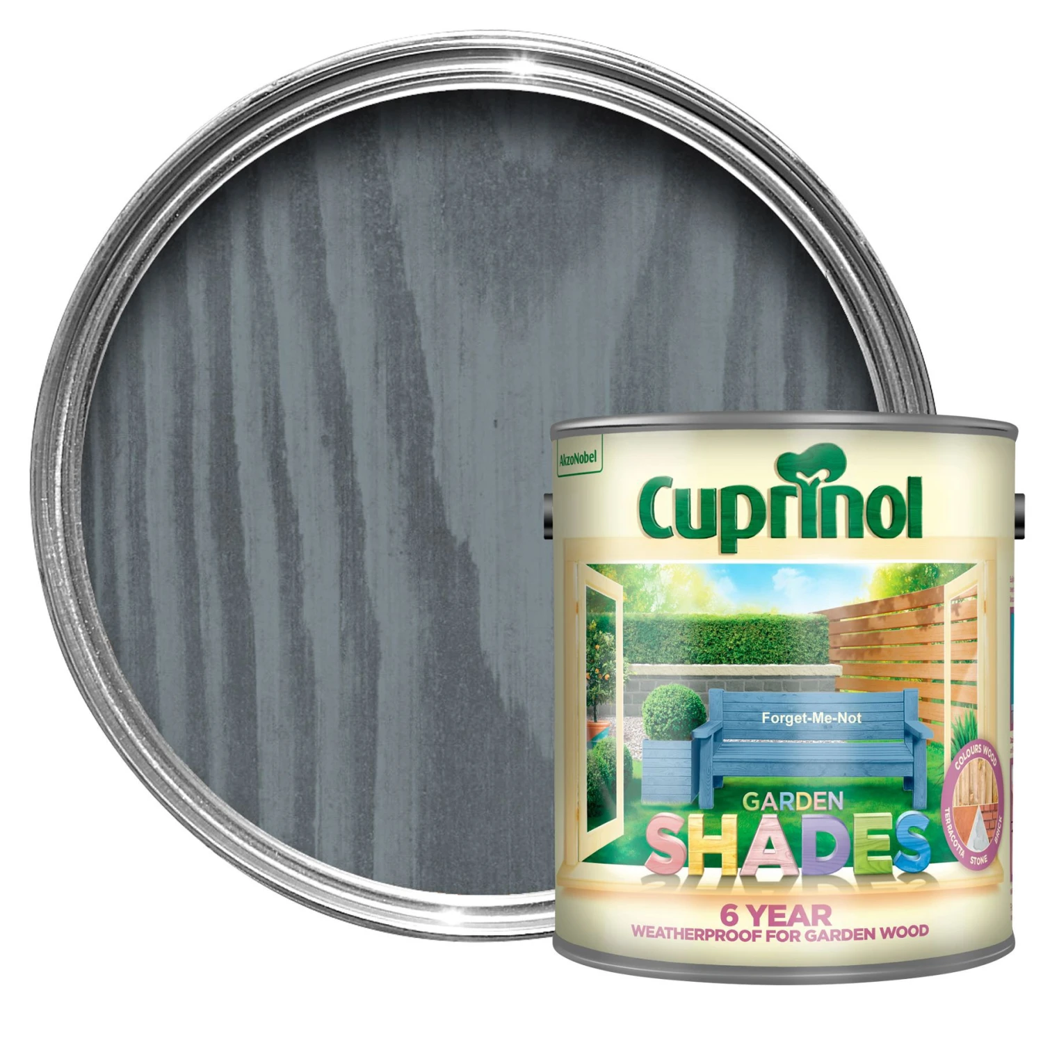 Cuprinol Garden Shades Forget Me Not Matt Multi-surface Exterior Wood Paint, 2.5L 3 Cuprinol Garden Shades Forget Me Not Matt Multi-surface Exterior Wood Paint, 2.5L