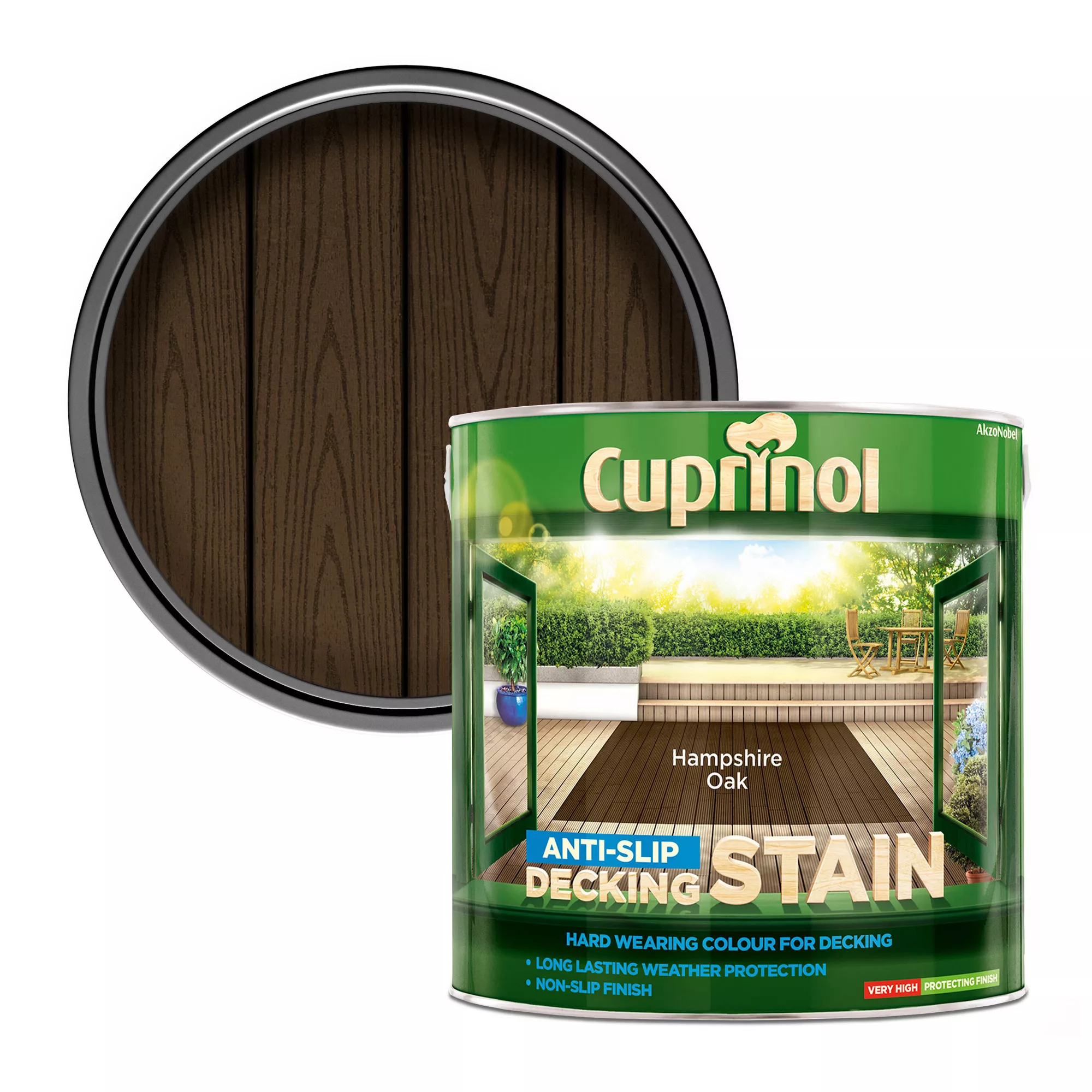 Cuprinol Hampshire Oak Matt Decking Wood Stain, 2.5L 3 Cuprinol Hampshire Oak Matt Decking Wood Stain, 2.5L