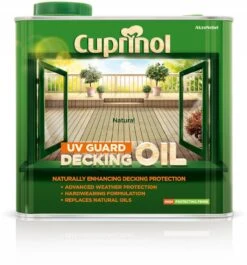 Cuprinol UV Guard Natural Matt UV Resistant Decking Wood Oil, 2.5L -Hammerite Shop cuprinol uv guard natural matt uv resistant decking wood oil 2 5l5010212557587 08c bq