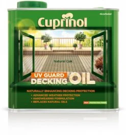 Cuprinol UV Guard Natural Oak Matt UV Resistant Decking Wood Oil, 2.5L -Hammerite Shop cuprinol uv guard natural oak matt uv resistant decking wood oil 2 5l5010212557594 08c bq