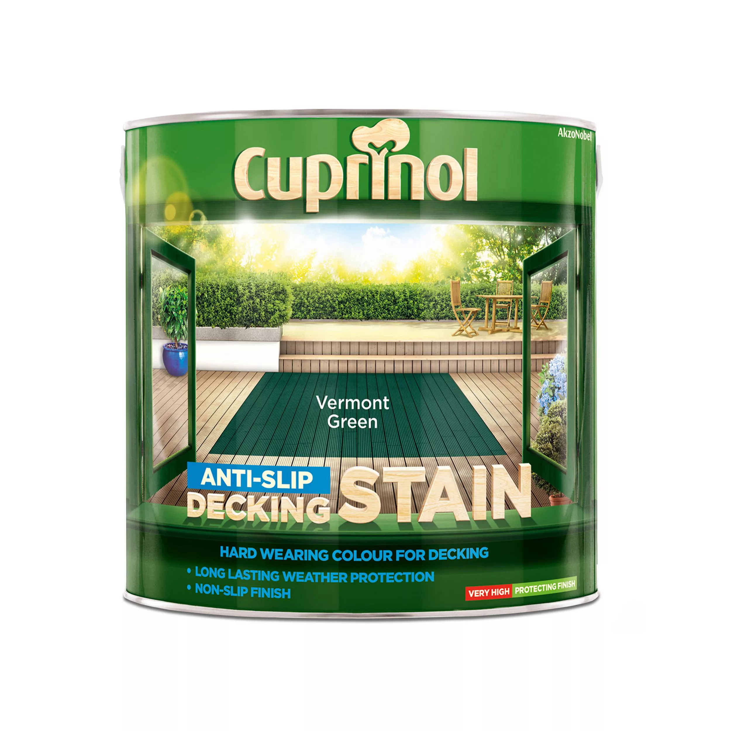 Cuprinol Vermont Green Matt Decking Wood Stain, 2.5L 4 Cuprinol Vermont Green Matt Decking Wood Stain, 2.5L - Image 2