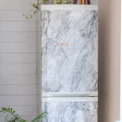 D-C-Fix Romeo Gloss Grey Marble Effect Self-adhesive Film (L)2.1m (W)900mm -Hammerite Shop d c fix romeo gloss grey marble effect self adhesive film l 2 1m w 900mm4007386340290 01i bq