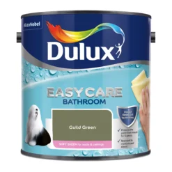 Dulux Easycare Bathroom Guild Green Soft Sheen Wall Paint, 2.5L -Hammerite Shop dulux easycare bathroom guild green soft sheen wall paint 2 5l5010212668641 08c bq