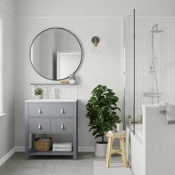 Dulux Easycare Bathroom White Mist Soft Sheen Wall Paint, 2.5L -Hammerite Shop dulux easycare bathroom white mist soft sheen wall paint 2 5l5010212668597 01i bq