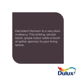 Dulux Easycare Washable & Tough Decadent Damson Matt Wall Paint, 2.5L -Hammerite Shop dulux easycare washable tough decadent damson matt wall paint 2 5l5010212658628 36c bq