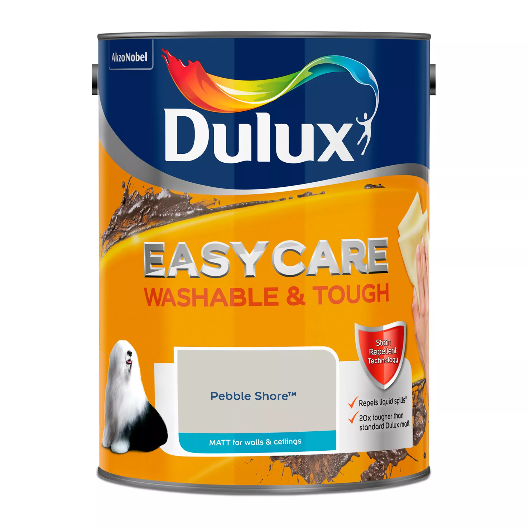 Dulux Easycare Washable & Tough Pebble Shore Matt Wall Paint, 5L 4 Dulux Easycare Washable & Tough Pebble Shore Matt Wall Paint, 5L - Image 2