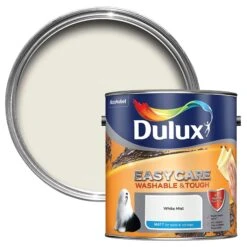 Dulux Easycare White Mist Matt Emulsion Paint, 2.5L