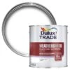 Dulux Trade Pure Brilliant White Satinwood Exterior Metal & Wood Paint, 2.5L -Hammerite Shop dulux trade pure brilliant white satinwood exterior metal wood paint 2 5l5010212452653 02c bq
