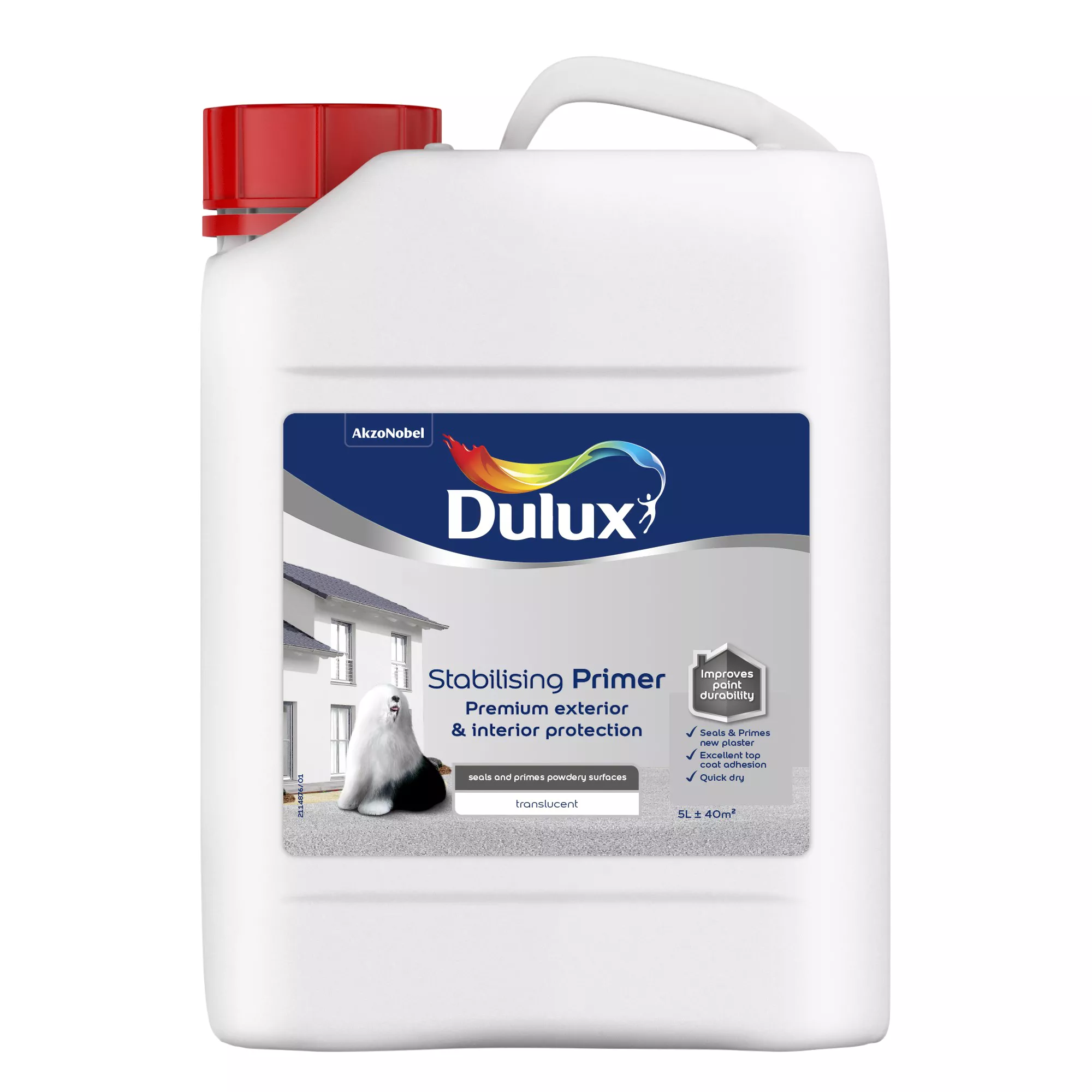 Dulux Translucent Multi-surface Stabilising Primer, 5L 4 Dulux Translucent Multi-surface Stabilising Primer, 5L - Image 2