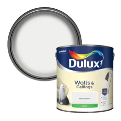 Dulux Walls & Ceilings White Cotton Silk Emulsion Paint, 2.5L