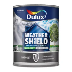 Dulux Weathershield Grey Metal & Wood Undercoat, 750ml -Hammerite Shop dulux weathershield grey metal wood undercoat 750ml5010212451625 08c bq