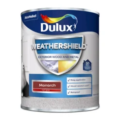 Dulux Weathershield Monarch Red Gloss Exterior Metal & Wood Paint, 750ml -Hammerite Shop dulux weathershield monarch red gloss exterior metal wood paint 750ml5010212431221 08c bq