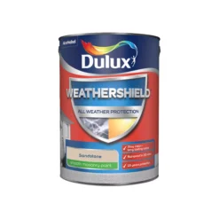 Dulux Weathershield Sandstone Smooth Matt Masonry Paint, 5L -Hammerite Shop dulux weathershield sandstone smooth matt masonry paint 5l5010212644584 08c bq