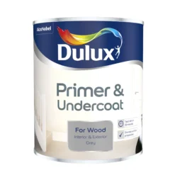Dulux Wood Grey Wood Primer & Undercoat, 750ml -Hammerite Shop dulux wood grey wood primer undercoat 750ml5010212641453 08c bq