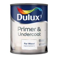 Dulux Wood White Wood Primer & Undercoat, 750ml -Hammerite Shop dulux wood white wood primer undercoat 750ml5010212444474 08c bq