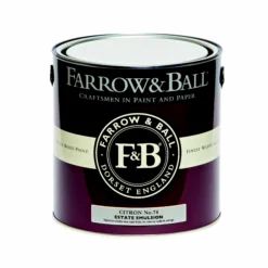 Farrow & Ball Estate Citron No.74 Matt Emulsion Paint, 2.5L -Hammerite Shop farrow ball estate citron no 74 matt emulsion paint 2 5l5029496027426 08c bq