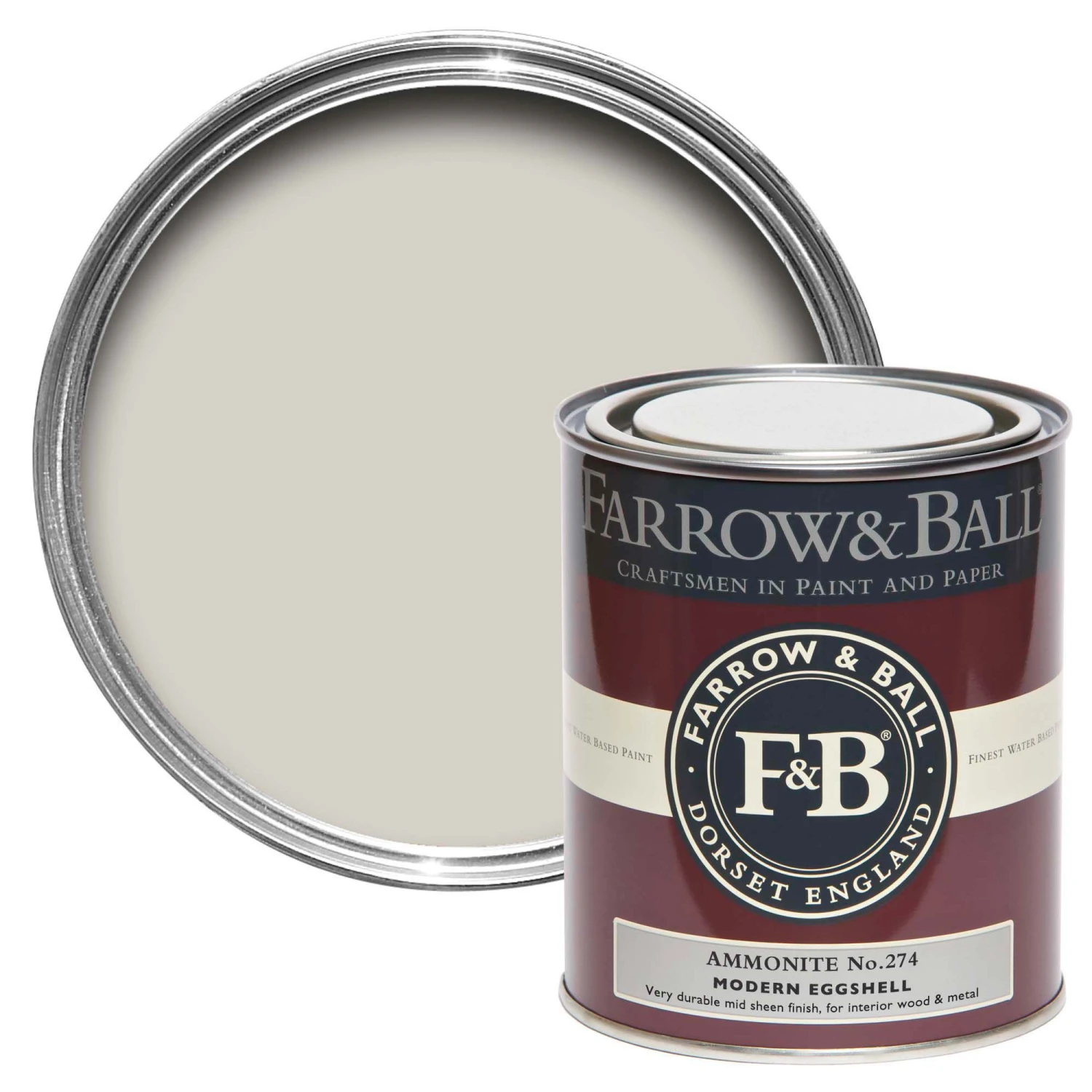 Farrow & Ball Modern Ammonite No.274 Eggshell Paint, 750ml 3 Farrow & Ball Modern Ammonite No.274 Eggshell Paint, 750ml