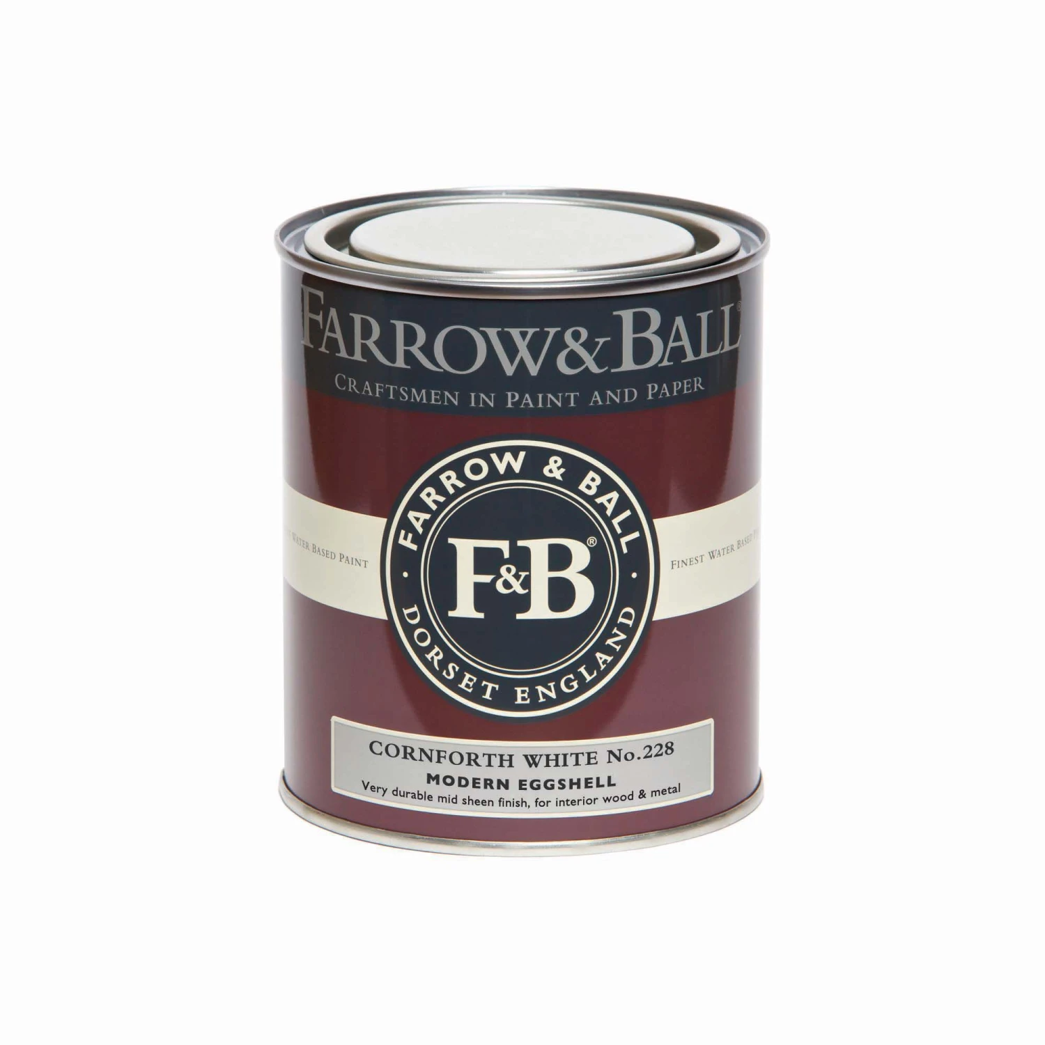 Farrow & Ball Modern Cornforth White No.228 Eggshell Paint, 750ml 4 Farrow & Ball Modern Cornforth White No.228 Eggshell Paint, 750ml - Image 2