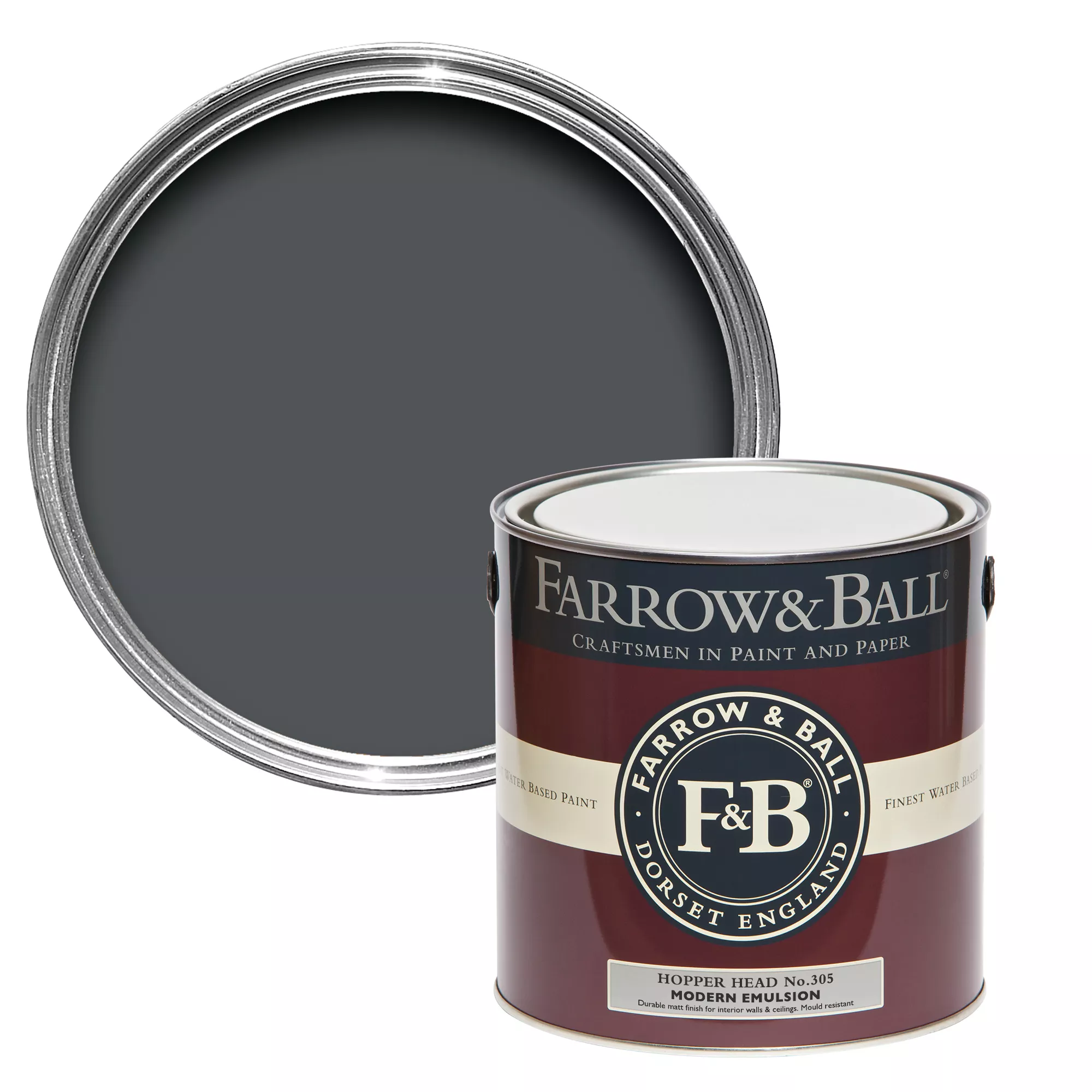 Farrow & Ball Modern Hopper Head No.305 Matt Emulsion Paint, 2.5L 3 Farrow & Ball Modern Hopper Head No.305 Matt Emulsion Paint, 2.5L