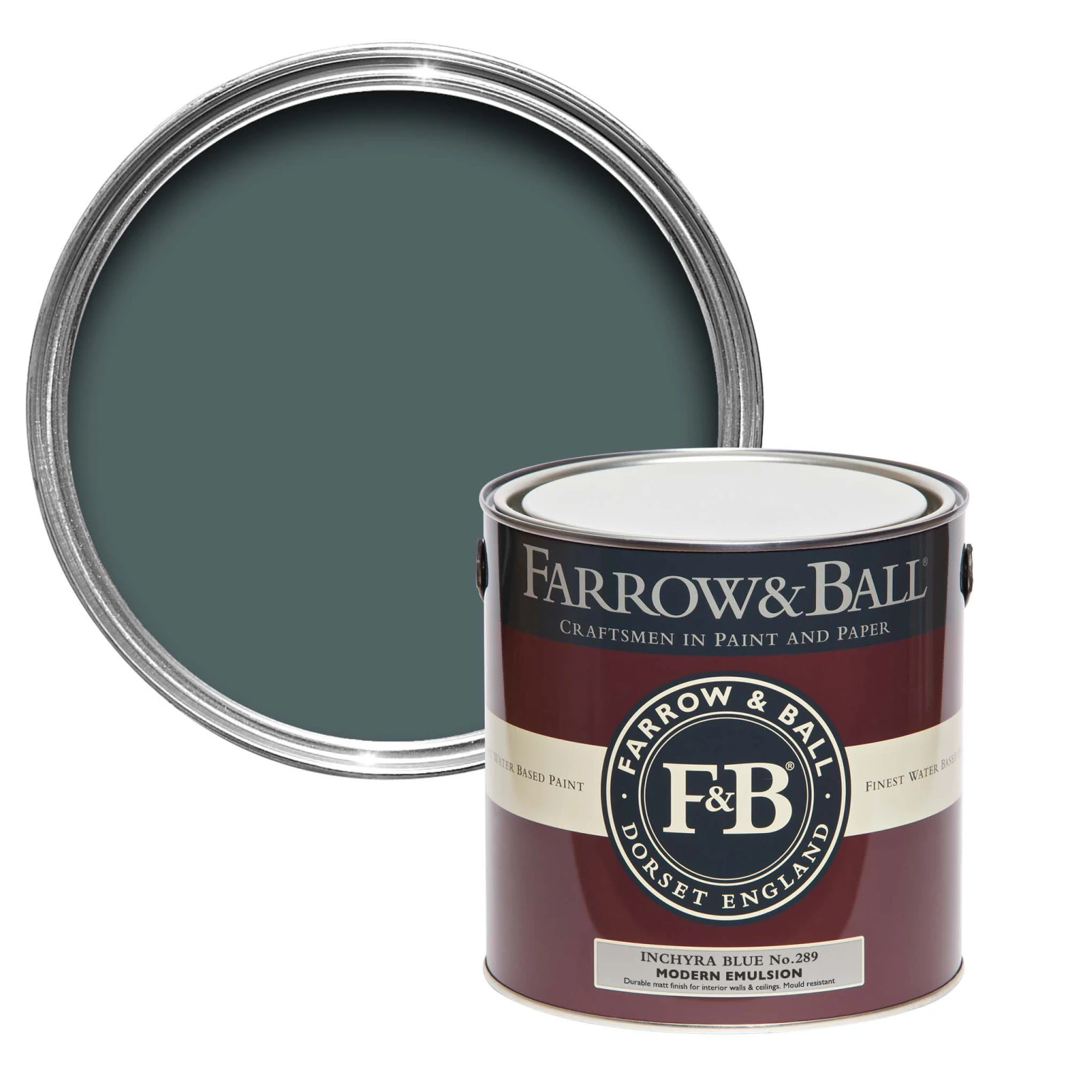 Farrow & Ball Modern Inchyra Blue No.289 Matt Emulsion Paint, 2.5L 3 Farrow & Ball Modern Inchyra Blue No.289 Matt Emulsion Paint, 2.5L