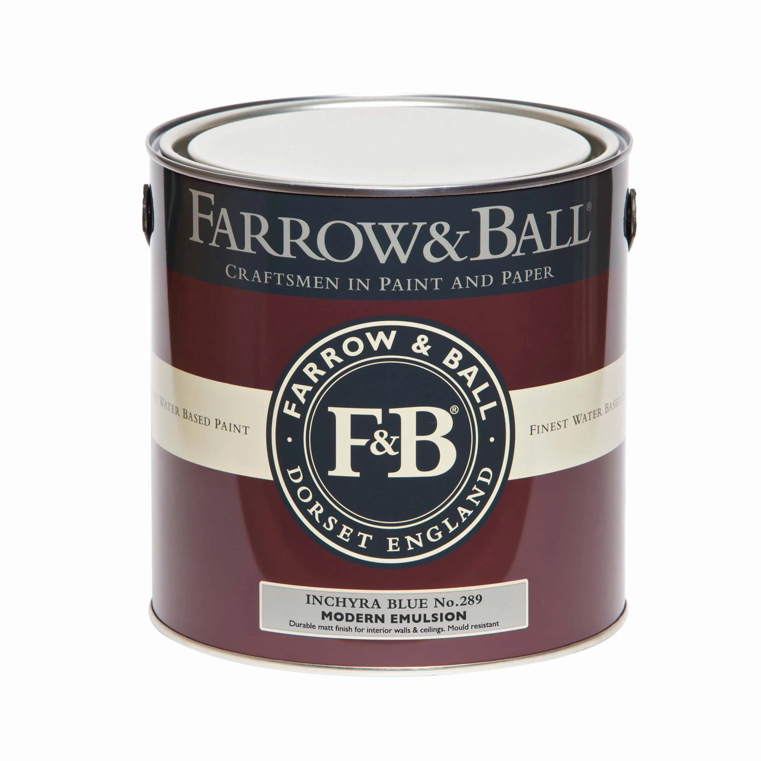 Farrow & Ball Modern Inchyra Blue No.289 Matt Emulsion Paint, 2.5L 4 Farrow & Ball Modern Inchyra Blue No.289 Matt Emulsion Paint, 2.5L - Image 2