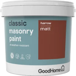 GoodHome Classic Harrow Smooth Matt Masonry Paint, 5L Tin -Hammerite Shop goodhome classic harrow smooth matt masonry paint 5l tin5059340073637 02c BQ