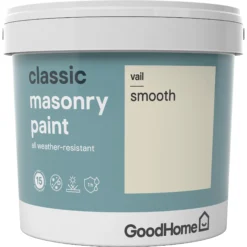 GoodHome Classic Vail Smooth Matt Masonry Paint, 5L 6 GoodHome Classic Vail Smooth Matt Masonry Paint, 5L -Hammerite Shop goodhome classic vail smooth matt masonry paint 5l3663602520917 08c bq