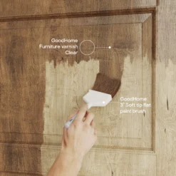 GoodHome Clear Satin Multi-surface Furniture Wood Varnish, 2.5L -Hammerite Shop goodhome clear satin multi surface furniture wood varnish 2 5l5059340486604 02i