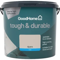 GoodHome Durable Tijuana Matt Emulsion Paint, 5L -Hammerite Shop goodhome durable tijuana matt emulsion paint 5l3663602412007 02c