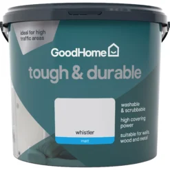 GoodHome Durable Whistler Matt Emulsion Paint, 5L -Hammerite Shop goodhome durable whistler matt emulsion paint 5l3663602412694 02c
