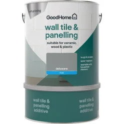 GoodHome Renovation Delaware Matt Wall Tile & Panelling Paint, 2L -Hammerite Shop goodhome renovation delaware matt wall tile panelling paint 2l5059340288444 02c