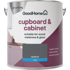 GoodHome Renovation Sedona Matt Cupboard & Cabinet Paint, 2L -Hammerite Shop goodhome renovation sedona matt cupboard cabinet paint 2l5059340290188 02c