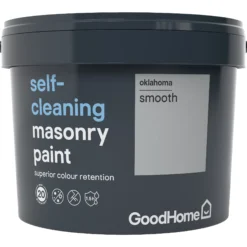 GoodHome Self-cleaning Oklahoma Smooth Matt Masonry Paint, 10L -Hammerite Shop goodhome self cleaning oklahoma smooth matt masonry paint 10l3663602522133 08c bq