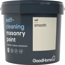 GoodHome Self-cleaning Vail Smooth Matt Masonry Paint, 5L 7 GoodHome Self-cleaning Vail Smooth Matt Masonry Paint, 5L -Hammerite Shop goodhome self cleaning vail smooth matt masonry paint 5l3663602521211 08c bq