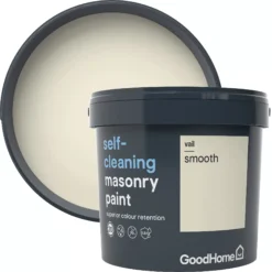 GoodHome Self-cleaning Vail Smooth Matt Masonry Paint, 5L 8 GoodHome Self-cleaning Vail Smooth Matt Masonry Paint, 5L -Hammerite Shop goodhome self cleaning vail smooth matt masonry paint 5l3663602521211 37c