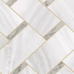 GoodHome Spinel Grey & White Chevron Tile Effect Textured Wallpaper -Hammerite Shop goodhome spinel grey white chevron tile effect textured wallpaper5059340410920 37c