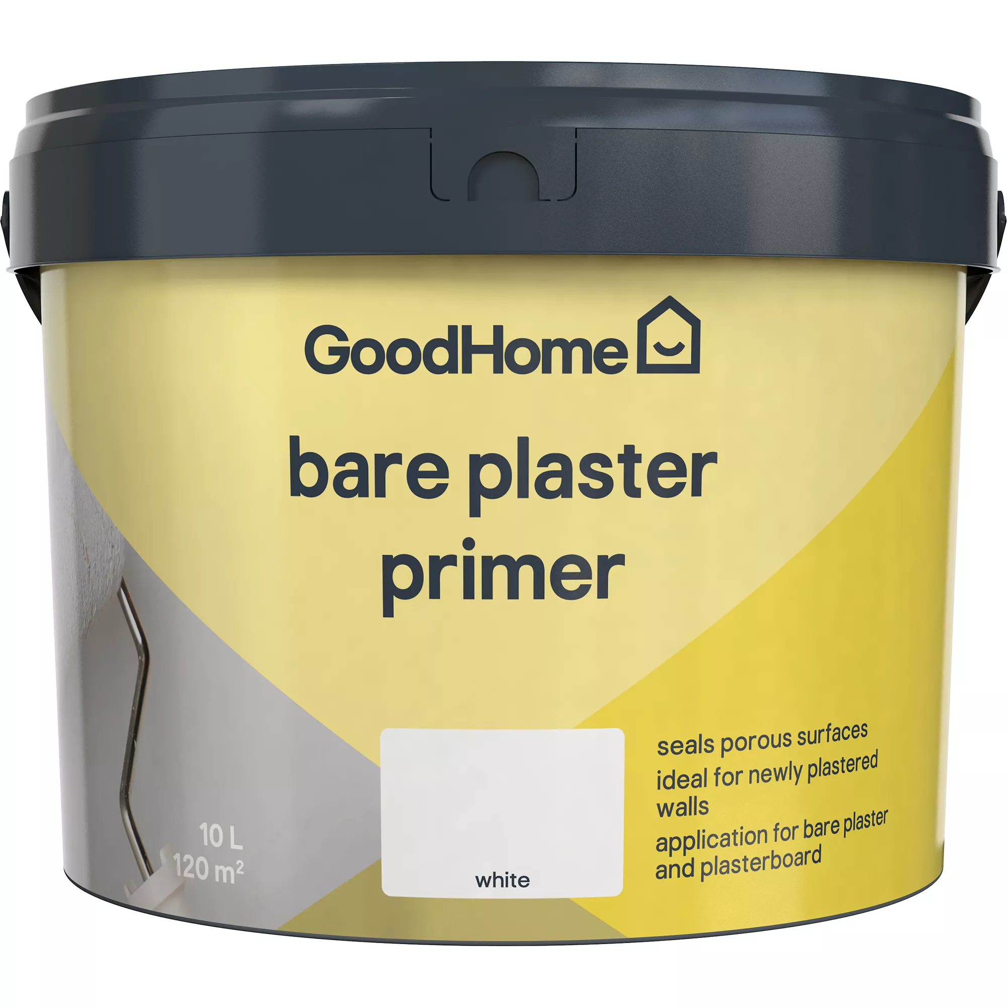 GoodHome Walls & Ceilings White Wall & Ceiling Primer & Undercoat, 10L 3 GoodHome Walls & Ceilings White Wall & Ceiling Primer & Undercoat, 10L