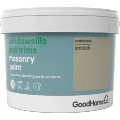 GoodHome Windowsills & Trims Castleknock Smooth Matt Masonry Paint, 2.5L -Hammerite Shop goodhome windowsills trims castleknock smooth matt masonry paint 2 5l3663602520788 08c bq