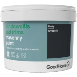 GoodHome Windowsills & Trims Liberty Smooth Matt Masonry Paint, 2.5L -Hammerite Shop goodhome windowsills trims liberty smooth matt masonry paint 2 5l3663602520542 08c bq
