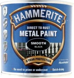 Hammerite Black Gloss Metal Paint, 250ml -Hammerite Shop hammerite black gloss metal paint 250ml5011867220017 08c bq