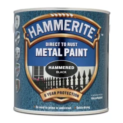 Hammerite Black Hammered Effect Metal Paint, 2.5L -Hammerite Shop hammerite black hammered effect metal paint 2 5l5011867201047 08c bq