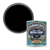 Hammerite Black Satinwood Metal Paint, 750ml -Hammerite Shop hammerite black satinwood metal paint 750ml5011867010885 02c bq