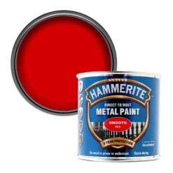 Hammerite Red Gloss Exterior Metal Paint, 250ml