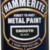Hammerite Smoothrite Black Gloss Spray Paint, 400ml -Hammerite Shop hammerite smoothrite black gloss spray paint 400ml5011867220130 08c bq