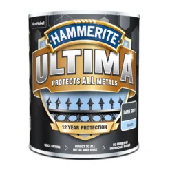Hammerite Ultima Dark Grey Gloss Multi-surface Exterior Metal Paint, 750ml -Hammerite Shop hammerite ultima dark grey gloss multi surface exterior metal paint 750ml5010212651889 08c bq